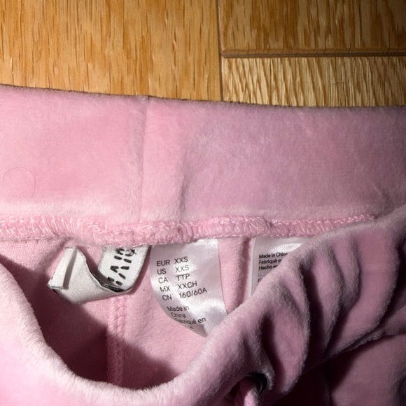 Velour Jogger Pants - Pink and Taupe - Picture 3 of 4